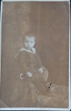 Fotografie tip Carte Postala, Baietel cu guler de dantela, 1922