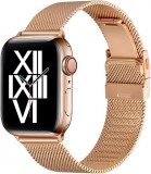 Curea pentru Apple Watch 6/5/4/3/2/1 AFEKYY, otel inoxidabil, auriu
