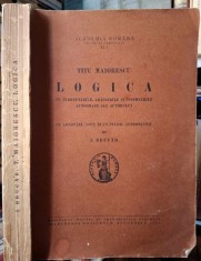 Titu Maiorescu-Logica-prima editie foto