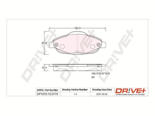 Dr!ve+ DP1010.10.0178 set placute frana,frana disc