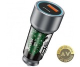 Incarcator Auto Dudao R4T 30W 3A 1 x USB-A - 1 x USB-C Gri