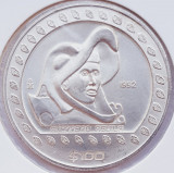 22 Mexic 100 Pesos 1992 Guerrero Aguila km 556 argint, America de Nord