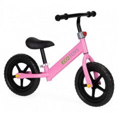 Bicicleta fara Pedale cu Roti din Spuma EVA Ecotoys JM-763 Roz foto