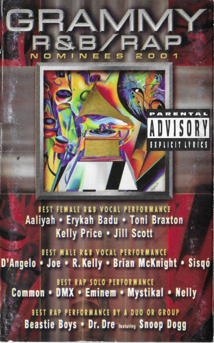 Casetă audio Grammy R&amp;B / Rap - Nominees 2001, originală
