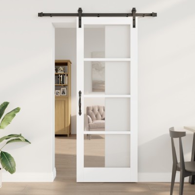 Ușa glisantă vidaXL cu set hardware &amp;#039;ORKDAL&amp;#039;Alb 78x211 cm foto