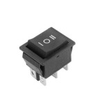Intrerupator 6 poli 250V 15A 1 buton negru 3 pozitii ON-OFF-ON cu, Oem