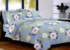 Lenjerie de pat pentru o persoana cu husa elastic pat si fata perna dreptunghiulara, Superb, bumbac mercerizat, multicolor