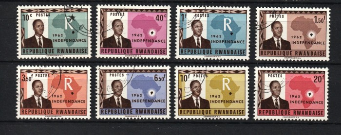 Rwanda / Ruanda, 1962 | Declararea Independenţei - Prima emisiune poştală | aph