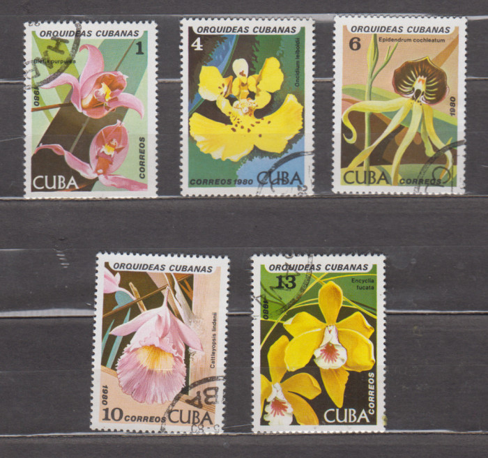 M2 TS2 7 - Timbre foarte vechi - Cuba - orhidee