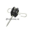 Izolator T Gard Electric Pomelac, Plastic/Otel Galvanizat, Negru, Porti si Garduri