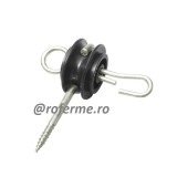 Izolator T Gard Electric Pomelac, Plastic/Otel Galvanizat, Negru, Porti si Garduri