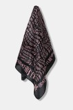 Versace Jeans Couture eșarfă de mătase culoarea negru, cu model, 79HA7H01 ZG406