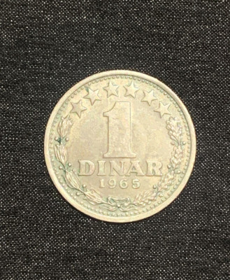Moneda 1 dinar 1965 Iugoslavia foto