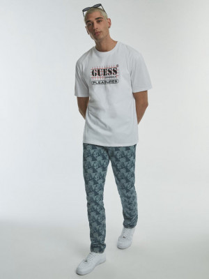 Tricou cu logo din 100% bumbac organic Guess foto