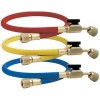 Set 3 Furtunuri Freon R134A Value VRP-C-R/Y/B, 150cm, cu Robinet, Rosu/Galben/Albastru, Racord 1/4&quot;-1/4&quot;