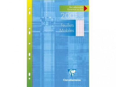 Foi albe, liniatura franceza, simple multiperforate 90 g/mp 100 file Clairefontaine foto