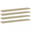 Gossi placi biblioteca, 4 buc, stejar sonoma, 60 x 10 x 1,5 cm, pal