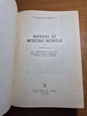 manual de medicina infantila - din anul 1952 - coperti cartonate - 764 pagini foto