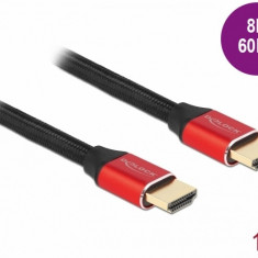 Cablu Ultra High Speed HDMI 48 Gbps 8K60Hz/4K240Hz 1m Rosu Certificat, Delock 85773