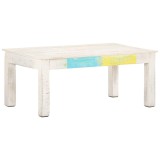 Cumpara ieftin Masuta de cafea, alb, 110x60x45 cm, lemn masiv de mango