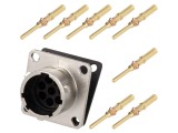Conector circular RT360 soclu tată 8 pini IP67