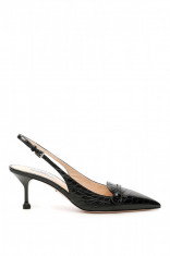 Pantofi dama Prada croc-print slingbacks 1I659L ZO1 F0002 Negru foto