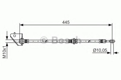 Conducta / cablu frana HYUNDAI TUCSON (JM) (2004 - 2010) BOSCH 1 987 481 498 foto