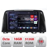 Navigatie Mazda 6 2013-2017 Edotec Kit-223 8 core QLED 2K 16+512GB 360 Android Waze USB Navigatie Internet Youtube Radio
