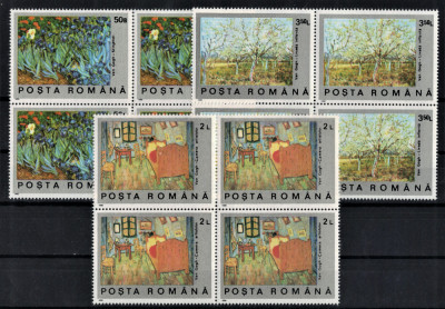 ROMANIA 1991 - Picturi Van Gogh / serie completa in blocuri MNH ( 2 img.) foto