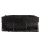 Coș Depozitare H&acirc;rtie / Metal / In 39X26X15,5 Cm &ndash; Negru | Organizatoare Baie
