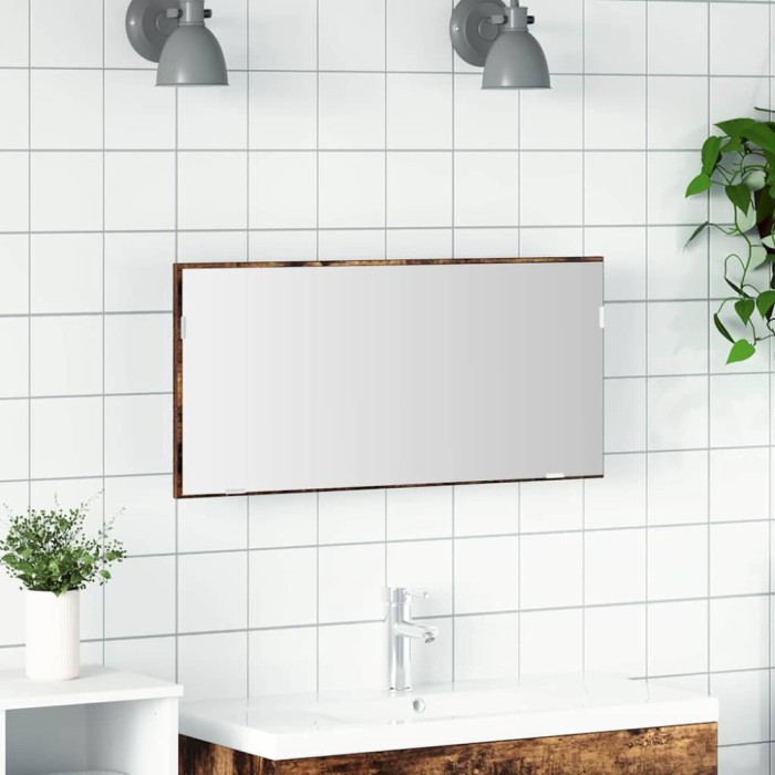 vidaXL Oglindă pentru baie Maro 80 x 8.5 x 37 cm Lemn compozit 863303