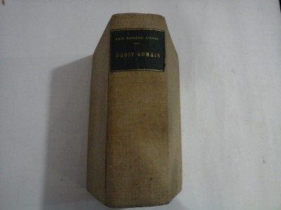 MANUEL ELEMENTAIRE DE DROIT ROMAIN - Paul Frederic GIRARD - Paris, 1918 foto
