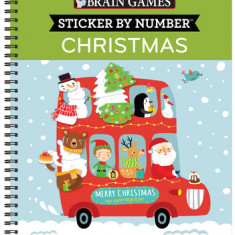 Brain Games - Sticker by Number: Christmas (Kids) [With Sticker(s)]