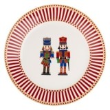 Farfurie de Craciun Alba din portelan cu figurine, CMCLASS