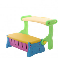 Banca/scaun multifunctional 2in1 pentru copii, multicolor 65x49x65cm, LEXI