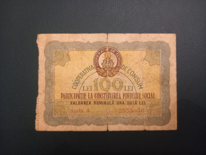 100 lei cooperativa de consum