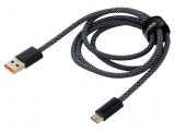 Cablu USB 2.0 A la C 1m gri &icirc;nchis textil, Baseus