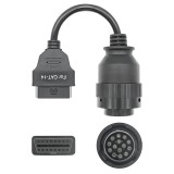 Cablu adaptor Catterpillar CAT-14 pin Deutsch femela &rarr; OBD-II 16 pin femela pentru utilaje grele, excavatoare, generatoare si incarcatoare