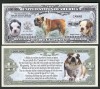 !!! SUA = FANTASY NOTE = BULLDOG - 2017 - UNC / SERIA DOG LOVER