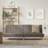 VidaXL Canapea extensibilă, gri taupe, material textil