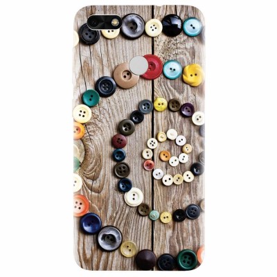 Husa silicon pentru Huawei P9 Lite, Colorful Buttons Spiral Wood Deck foto