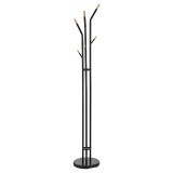 Cuier pom metalic SL Sander, 6 agatatori, suport umbrela, negru