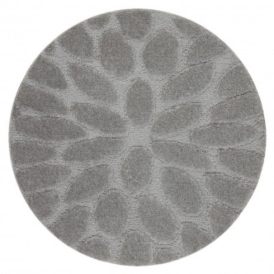 Covor baie SUPREME cerc STONES, pietre, anti-alunecare, moale - gri, cerc 67 cm foto