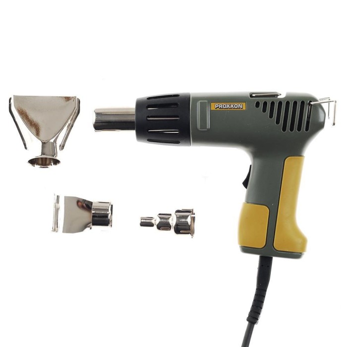 Proxxon 27130, Pistol cu aer cald MH550, 500 W, 2 trepte temperatura si debit, 180 l/min, 350-550 &Acirc;&deg;C, + accesorii