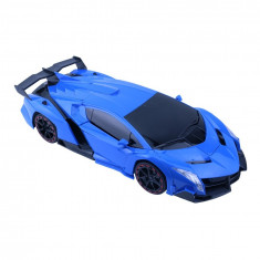 Masina Lamborghini Transformer cu Telecomanda, Albastru, 35 cm foto