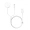Incarcator Wireless 2in1 Apple Watch si lightning Alb