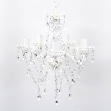 Candelabru, 5 becuri, transparent