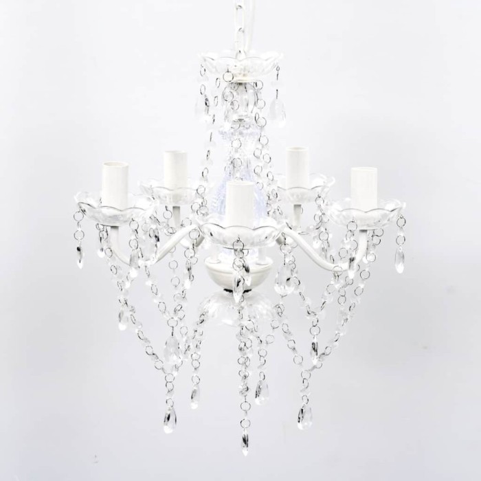 Candelabru, 5 becuri, transparent