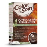 Vopsea de par fara amoniac, fara silicon, castaniu deschis auriu, 5G, Color&amp;Soin