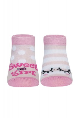 Șosete copii haioase Sweet Girl din bumbac, Funny Legs 284 - Roz Deschis, 18-20 (12) foto